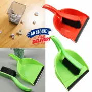 2Pcs Dustpan Small Cleaning Desktop Set Car Broom Brush Sweep Keyboard