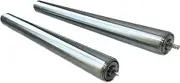 Stainless Steel Conveyor Rollers, 5 cm/2 Inch Diameter, 40 cm/15.7 Inch Length, Gravity Conveyor Roller, Pack of 2, Ideal Castors for Conveyor Belts, Essential Parts of a Conveyor System (Total Length