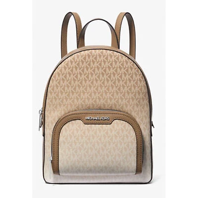 Michael Kors Jaycee Medium Ombré Signature Logo Backpack (Husk) 35R5S8TB8V-Husk