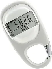 BCOATH 3D Pedometer Ankle Step Counter Pedometers Step Carabiner Carabiner Sports Gadget Fitness Information Tool Sports Supplies Tool Abs White