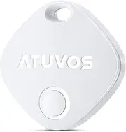 [ATUVOS] Air Tag Smart Tracker, Item Finder Compatible with Apple Find My (iOS Only), 60m Range, Replaceable Battery, Waterproof, Smart tag Tracker for Keys, Luggages, Suitcases, Wallets, Bags