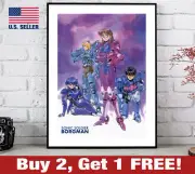Sonic Soldier Borgman Poster 18" x 24" Print Anime Retro 80s Wall Art