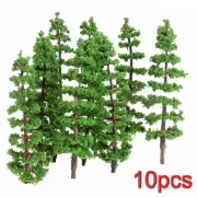Handmade 9CM Pine Trees Model for Train Railway Scenery Layout (Set of 10)