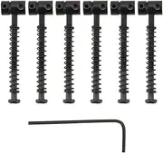 SG Store 6Pcs Electric Guitar Compensated Bridge Saddles 10.8mm Small Barrel Steel 6-Tone Compatible with Fender Squier Telecaster 10.8x6.5x6.5mm