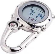 [VALICLUD] Multifunctional Carabiner Watch for Climbing Supply Durable Hook with Date Alarm and Compass for Outdoor Activities Blue