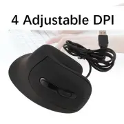 USB Vertical Wired Mouse 4 Adjustable DPI Silent Click Ergonomic Vertical Op Set
