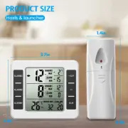 Wireless Digital Refrigerator Freezer Thermometer Temp Alarm Sen-sor In/Outdoor
