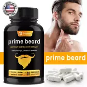 Prime Beard - Biotin, Collagen - Beard Health, Hydrates Hair, Nourishes Skin