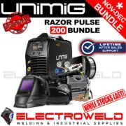 UNIMIG Razor 200 Pulse Mig Tig Welder + PAPR Air Respirator U11003K U21014K