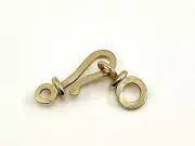 New solid gold tone bronze clasp hook and eye 1.50 inch length 2 grams