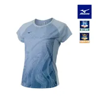 在飛比找樂天市場購物網優惠-女羽球短袖T恤 72TAB20121（ 冰原藍）【美津濃MI
