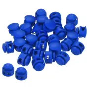 Cord Locks, 30 Pack Round Spring Toggle Stopper, Dark Blue