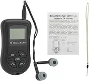 Mini Portable FM Radio, Stereo LCD Digital Display Receiver with Earphone