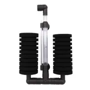 Aquarium Double Sponge Filter Quiet Bio Foam Filter for Shrimp Breeding Betta...