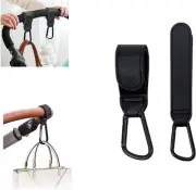 2PCS Baby Stroller Hooks Clips,Convenient Pushchair Accessories Mommy Bag,Uni...