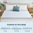 3" Gel Memory Foam Mattress Topper Pillow Topper with Washable Cover, Queen King