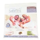 SafeRest NWT King Size White Cotton Terry Deep Pocket 18" Mattress Protector
