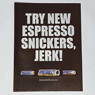 Snickers Espresso Jerk Print Ad/Poster Official Promo Art