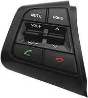 Vuzmode Car Cruise Control Button, for Hyundai, for Creta, for Ix25 2.0 Car Steering Wheel Multifunction Switch Button Remote Cruise Control Switch Button Steering Wheel Control Switch Buttons(BLACK L