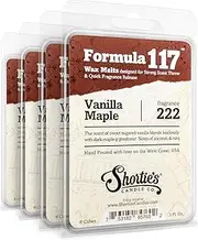 [Shortie's Candle Company] Vanilla Maple Wax Melts Bulk Pack - 4 Highly Scented Bars - Made with Natural Oils - Bakery & Food Air Freshener Cubes Collection