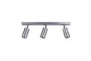 Pillar Light Adjustable 3 Light GU10 Titanium IP44 Rectangular Bar Back Plate