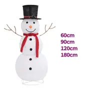 Decorative Christmas Holiday Snowman Figure with LED Luxury Fabric vidaXL