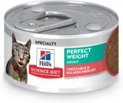 Hill'S Science Diet Perfect Weight Salmon & Vegetable Canned Cat Food 24X82G