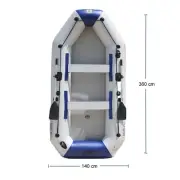 3.6m Inflatable Boat with Hard Air-Deck Fishing Boat Pontoon Raft -Basic Version