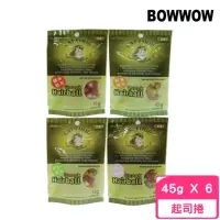 在飛比找momo購物網優惠-【BOWWOW】愛貓可口起司捲 45g*6包組(貓零食)