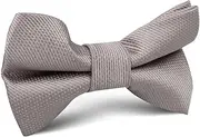 [OTAA] Biscotti Grey Weave Kids Bow Tie Grey Biscotti Grey Weave Kids Bow Tie