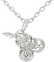 Pocket Monsters Pokemon Eevee Necklace Pendant Silver w/ diamond U-treasure
