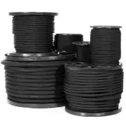 Shock Cord - Black Diamond Weave Elastic Bungee Cord - Features 100% Stretch,...