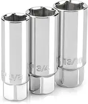 TEKTON 3/8 Inch Drive Spark Plug Socket Set, 3-Piece (5/8, 3/4, 13/16 in.) | SHD91003