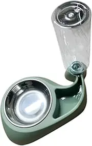 PERSELOSO Detachable Pet Feeder Water Dispenser for Dogs and Cats Automatic Easy to Clean for Home Use Green