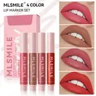 4pcs/box Lipstick Set Lip Pencil Matte Velvet Red Brown Long Lasting for Women