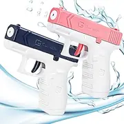 Water Gun for Children Adults Pack of 2, Small Water Pistols Large Capacity with Range up to 10-12 m, Water Spray Guns Mini, Water Spray Gun for Outdoor Summer Parties, Beach, Pool