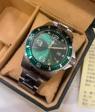 （盒裝新品）綠水鬼潛水錶，全新膠膜未拆，良品，喜歡seiko,eta,nixon,tissot參考