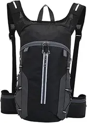 Hellery Outdoor Hydration Backpack with Integrated Helmet Holder