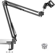 NEEWER Adjustable Microphone Suspension Boom Scissor Arm Stand, Max Load 1 KG Mic Stand for Radio Broadcasting, Voice-Over, Stage and TV Stations, Compatible with Blue Yeti Snowball Yeti X,etc (Black)