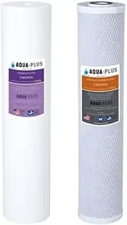20" x 4.5" Big Blue Household Water Filter Cartridges 5mic Sediment & 5micron Coconut Carbon