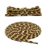 2Pair Wave Brown Yellow Hiking Work Boot Shoe Laces for 5 6 7 8 eyelet Stay Tied