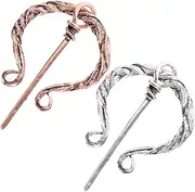 [LIFKOME] 2Pcs Vintage Cloak Brooches Retro Shawl Buckle Pins Antique Finish Decorative Costume Accessories for Women Elegant Scarf Clasp for Outfits