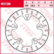 TRW Lucas Brake disc MST280, rigid