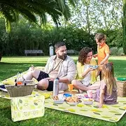DAWNTREES Large Picnic Outdoor Mat, 150x200cm, Waterproof Foldable Mat Lattice Picnic Mat, Suitable for Outdoor Camping on The Beach, Park Grass