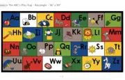 Learn the ABC's Play Rug NEW 36" x 80" Classroom School Rugged Double Stitch