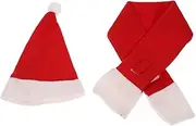 Hemobllo Bearded Dragon Santa Hat with Scarf- Lizard Christmas Scarf and Hat Bearded Dragon Christmas Hat Lizard Clothes Outfit Xmas Gift Great for Holiday Party Photos