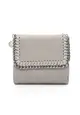 二奢 Pre-loved STELLA MCCARTNEY Falabella Bi-fold wallet W hook wallet Fake leather gray