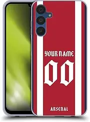 Head Case Designs Officially Licensed Custom Customised Personalised Arsenal FC Home 2021/22 Kit Gel Case [Military Grade Protection] Compatible with Samsung Galaxy A15