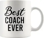 [Panvola] Best Coach Ever Coach Gifts Sports Gym Instructor Trainor Teacher Team Manager Mentor for Birthdays Valentines Appreciation Drinkware Ceramic Coffee Mug 11 oz White