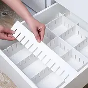 [KNNRIIM] 10Pcs Drawer Dividers, 14.18" x 3.55", Thick, DIY Organizer Separator, Large Adjustable Dresser Drawer Organizer for Clothes, Bedroom, Bathroom, Kitchen Cutlery, Desk, Office Storage